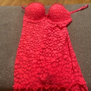 Victoria’s Secret red lingerie!